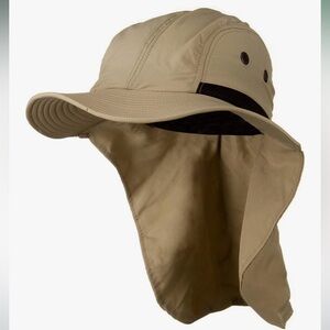 NWOT SOLID WING Men's Mesh Sun Protection Flap Hat Size OS